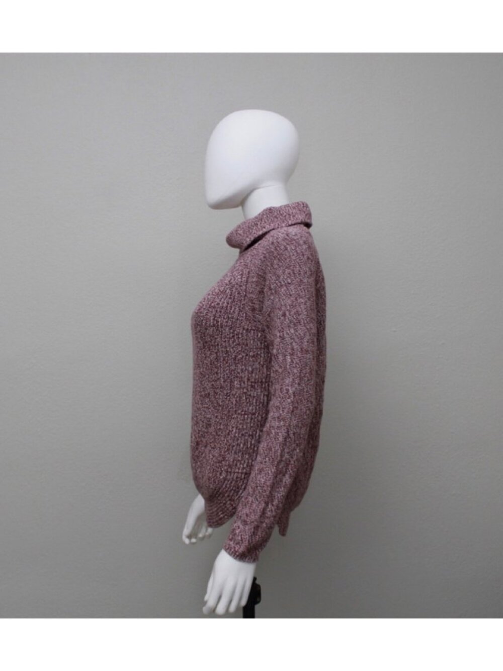 Loft Outlet Petite Sweter Women Woven Size SP Color Burgundi Long Sleeve - Picture 5 of 10